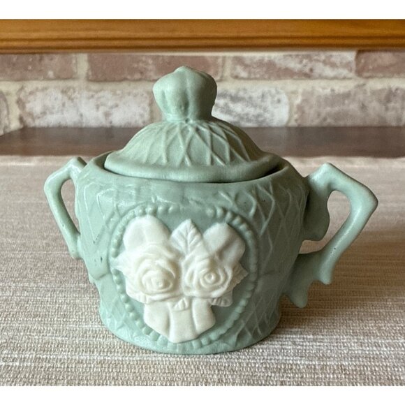 Vintage Bisque Victorian Mini Tea Set Sugar Bowl Only Replacement - Picture 1 of 12